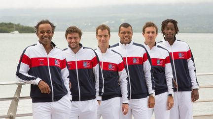 L'équipe de France de tennis avant le début de la Coupe Davis en Guadeloupe, le 3 mars 2016. (MAXPPP)