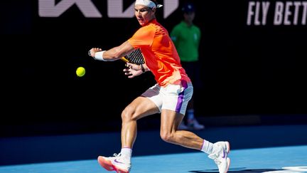 Rafael Nadal lors de sa victoire au premier tour de l'Open d'Australie (JASON HEIDRICH / ICON SPORTSWIRE)