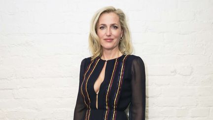 L'actrice&nbsp;Gillian Anderson à New York, le 18 avril 2016. (BFA / SHUTTERSTOCK / SIPA)