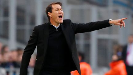 Rudi Garcia entraîne l'Olympique de Marseille, le 16 février 2019, à Marseille (Bouches-du-Rhône). (JEAN-PAUL PELISSIER / REUTERS)