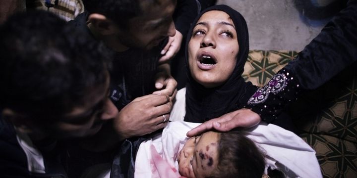 Mère et son bébé tué à Gaza le 16 novembre 2012 (AFP/MARCO LONGARI )