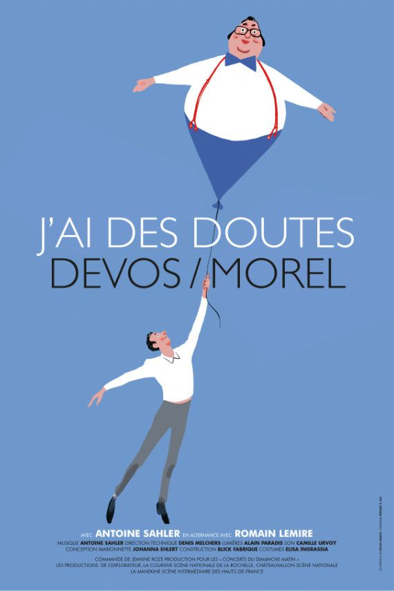 L'affiche du spectacle "j'ai des doutes" (Pascal Rabaté et Frédéric Méi)