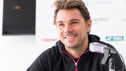 Le Suisse Stan Wawrinka tout sourire en conférence de presse