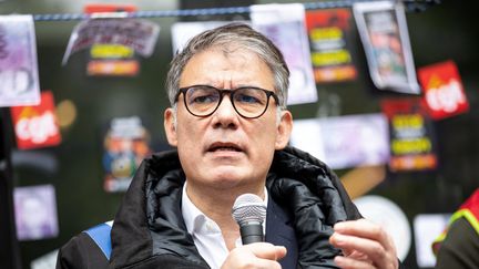 Le Premier secrétaire du Parti socialiste, Olivier Faure, à Paris, le 30 avril 2024. (ANTONIN UTZ / AFP)