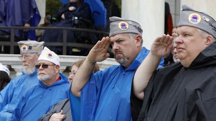 Des vétérans américains à Arlington en Virginie, le 11 novembre 2022 (ANNA MONEYMAKER / GETTY IMAGES NORTH AMERICA)