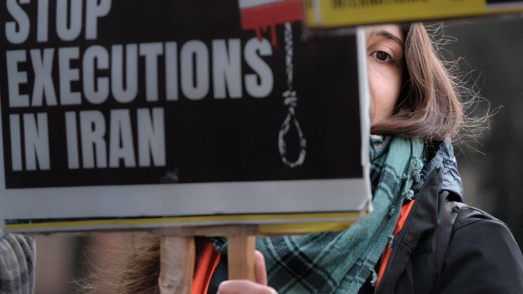 A rally in support of the protest movement in Iran, in Toulouse (Haute-Garonne), March 4, 2023. (PATRICK BATARD / HANS LUCAS / AFP)