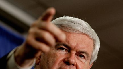 Le candidat &agrave; l'investiture r&eacute;publicaine Newt Gingrich lors d'un meeting en Floride le 30 janvier 2012. (CHIP SOMODEVILLA / GETTY IMAGES / AFP)