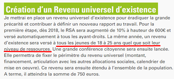 Capture d'écran programme Hamon (Capture d'écran programme Hamon)