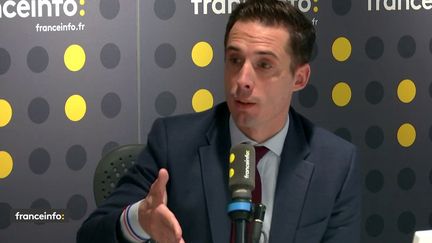 Jean-Baptiste Djebarri, secrétaire d'État chargé des Transports, invité du "8h30 franceinfo", vendredi 13 décembre 2019.&nbsp; (FRANCEINFO / RADIOFRANCE)