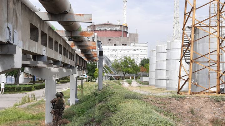 1er septembre 2022.&nbsp;La centrale de Zaporijjia, usine fantôme.&nbsp; &nbsp;&nbsp; (SYLVAIN TRONCHET / RADIO FRANCE / FRANCEINFO)