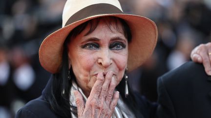 L'actrice Anna Karina lors d'une projection à l'ouverture du festival de Cannes, le 8 mai 2018. (VALERY HACHE / AFP)