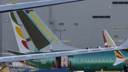 Un Boeing 737 MAX 8 pour la compagnie Ethiopian Airlines en construction à Renton (Washington, États-Unis), le 11 mars 2019. (STEPHEN BRASHEAR / GETTY IMAGES NORTH AMERICA)