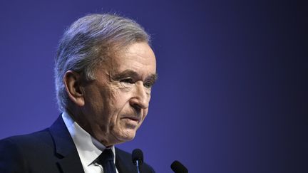 Bernard Arnault, à Paris, le 25 janvier 2024. (STEPHANE DE SAKUTIN / AFP)