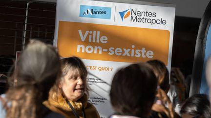 La ville de Nantes accueille les premières&nbsp;assises nationales de lutte contre les violences sexistes, le 25 novembre 2022.&nbsp; (ESTELLE RUIZ / HANS LUCAS / AFP)