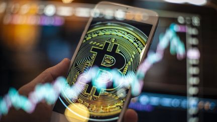 En installant une application frauduleuse sur son Iphone, un Américain a perdu tous ses Bitcoins. Photo d'illustration. (JAAP ARRIENS / NURPHOTO)