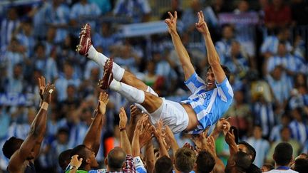 Ruud van Nistelrooy fêté par ses partenaires de Malaga