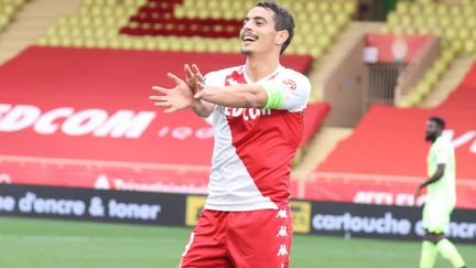 Wissam Ben Yedder en mode kamehameha. (VALERY HACHE / AFP)