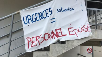 Le service des urgences en grève à l'hôpital de Saint-Etienne (Loire), le 6 août 2019. (GUILLEMETTE FRANQUET / RADIO FRANCE)