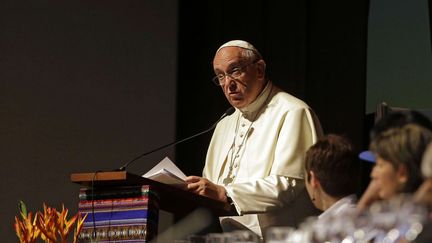 &nbsp; (Le pape François lors de son discours à Santa-Cruz (Bolivie) le jeudi 9 juillet © SIPA - Gregorio Borgia)