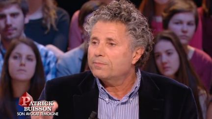 Me&nbsp;Gilles-William Goldnadel, avocat de Patrick Buisson, sur le plateau de Canal +, le 5 mars 2014. (CAPTURE D'ECRAN / FRANCETV INFO)