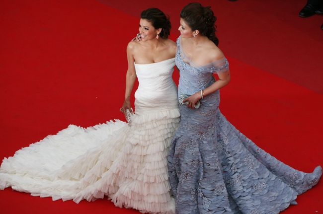 Aishwarya Rai et Eva Longoria à Cannes en 2010
 (LOIC VENANCE/AFP)