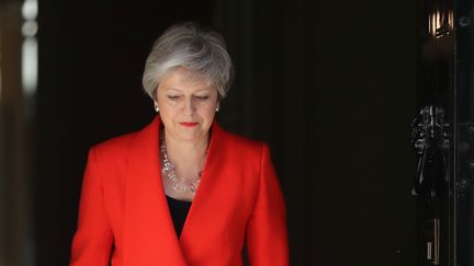 La Première ministre britannique, Theresa May, avant l'annonce de sa démission, à Londres, le 24 mai 2019. (SIMON DAWSON / REUTERS)