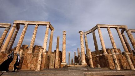 Vue du site romain de Leptis Magna, inscrit au Patrimoine mondial de l'Unesco, le 29 novembre 2011 (REUTERS - Youssef Boudlal)