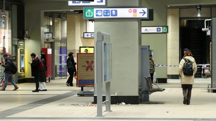 La station de métro Schuman à Bruxelles, le 30 janvier 2023. (DURSUN AYDEMIR / ANADOLU AGENCY / AFP)