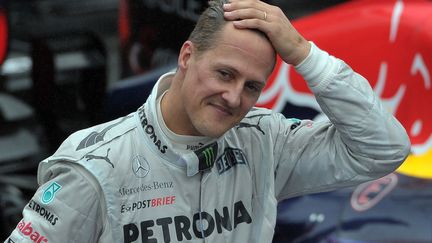 Le pilote allemand de Formule 1 Michael Schumacher, le 25 novembre 2012 au Grand Prix d'Interlagos &agrave; Sao Paulo (Br&eacute;sil). (YASUYOSHI CHIBA / AFP)