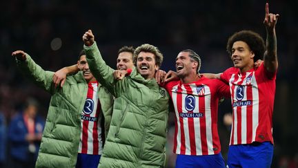 Antoine Griezmann buteur avec l'Atlético de Madrid face à l'Inter, en Ligue des champions, le 13 mars 2024 (BAGU BLANCO/SIPA)