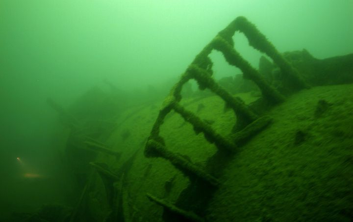 Une épave de sous-marin allemand de la Deuxième Guerre mondiale, au large de Lorient (2009)
 (Belpress / MaxPPP)