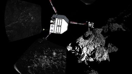 &nbsp; (La première image panoramique prise par Philae © Maxppp)