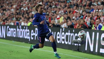 Antoien Griezmann lors d'un match entre le Rayo Vallecano et l'Atlético Madrid, à Madrid (Espagne), le 22 septembre 2024. (THOMAS COEX / AFP)