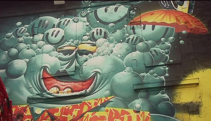 Graffiti de Tom "HRBV" à Bordeaux
 (France 3 / Culturebox / capture d&#039;écran)