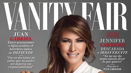 L'édition mexicaine de "Vanity Fair" a créé la polémique en affichant en couverture Melania Trump qui mange des diamants, le 25 janvier 2017. (VANITY FAIR MEXIQUE)