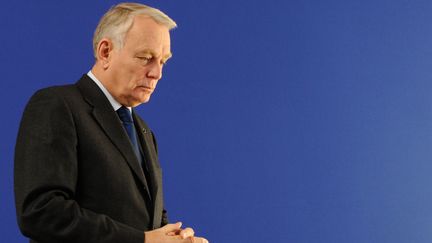 Le Premier ministre, Jean-Marc Ayrault, &agrave; l'issue d'une conf&eacute;rence de presse &agrave; Matignon, le 19 f&eacute;vrier 2013. (WITT / SIPA)