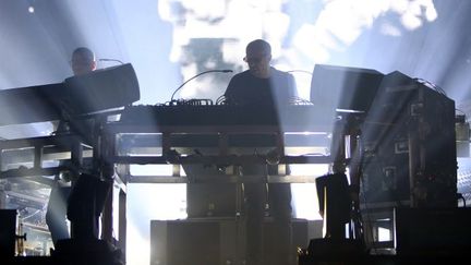 Le duo britannique des Chemical Brothers sur la scène du AOS Alive music festival à Lisbonne (7 juillet 2016) 
 (PEDRO FIUZA / NURPHOTO)