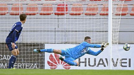 L'ancien gardien de but des U19 de l'Olympiques Lyonnais, Lucas Margueron, ne pourra disputer la suite de l'UEFA Youth League après sa signature à Clermont. (ST?PHANE GUIOCHON / MAXPPP)