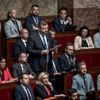 Le député Grégoire de Fournas aux côtés des autres parlementaires du Rassemblement national, à l'Assemblée nationale, le 16 juillet 2022. (ARTHUR NICHOLAS ORCHARD / AFP)