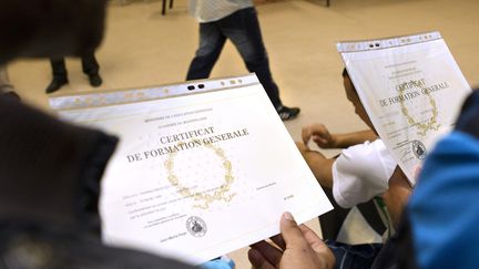 Remise de dipl&ocirc;mes aux d&eacute;tenus de la maison d'arr&ecirc;t de Villeneuve-l&egrave;s-Maguelone (H&eacute;rault), le 12 avril 2011. (  MAXPPP)