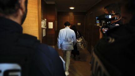 Audience d'examen du contrôle judiciaire de Matteo, jeune homme qui a tué accidentellement la petite Kamilya à Vallauris, à la cour d'appel d Aix-en-Provence le 10 septembre 2024. (DYLAN MEIFFRET / MAXPPP)