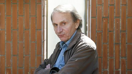 Michel Houellebecq photographi&eacute; lors de la pr&eacute;sentation de son livre "Soumission" &agrave; Barcelone (Espagne), le 28 avril 2015. (EFE / SIPA)