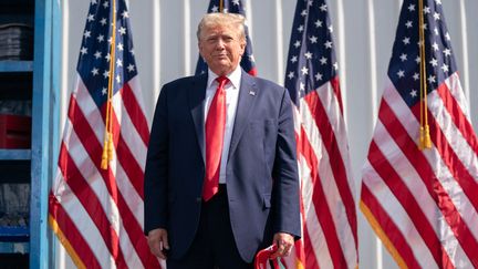 L'ancien président des Etats-Unis Donald Trump lors d'un meeting de campagne à Summerville, en Caroline du Sud (Etats-Unis), le 25 septembre 2023. (SEAN RAYFORD / GETTY IMAGES NORTH AMERICA / AFP)