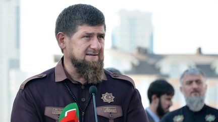 Le président tchétchène, Ramzan Kadyrov, à Grozny (Tchétchénie), le 3 août 2017.&nbsp; (SAID TSARNAEV / AFP)