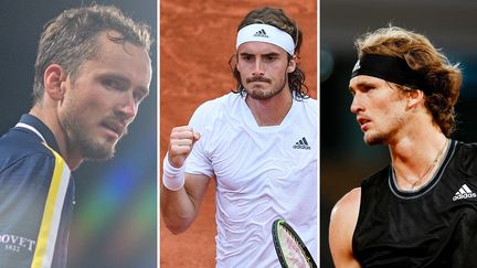 Medvedev, Zverev, Tsitsipas sont sur le pont dimanche pour les huitièmes de finale.&nbsp; (AFP)