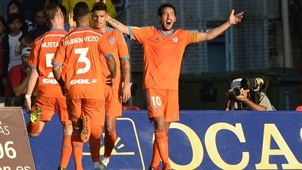 Dani Parejo (Valence), auteur d'un doublé face au Celta Vigo. (MIGUEL RIOPA / AFP)