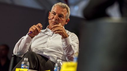 Thierry Lepaon, lors d'une conf&eacute;rence &agrave; la f&ecirc;te de l'Humanit&eacute;, le 13 septembre 2014, &agrave; La Courneuve (Seine-Saint-Denis). (AURÉLIEN MORISSARD / CITIZENSIDE / AFP)