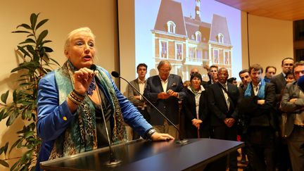 Brigitte Marsigny,&nbsp;maire de Noisy-le-Grand (Seine-Saint-Denis), le 20 septembre 2015. (JEAN-BAPTISTE QUENTIN / MAXPPP)