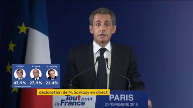 Nicolas Sarkozy annonce qu'il votera pour François Fillon au second tour de la primaire