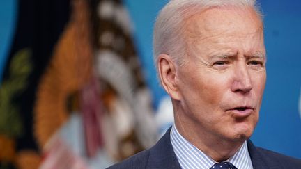 Le président des Etats-Unis, Joe Biden, lors d'un discours sur le Covid-19 à Washington, le 2 juin 2021. (MANDEL NGAN / AFP)